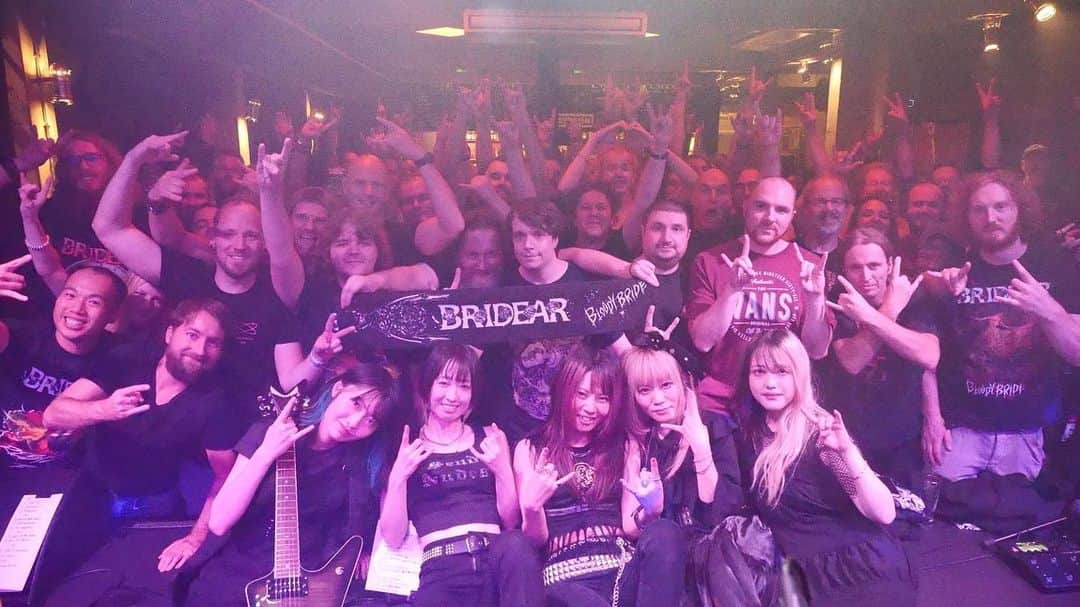 BRIDEARのインスタグラム：「Thank you Netherlands!! The Musicon  And the #DecideToSurvive tour is all done! Everywhere was amazing.  A big thank you to all of you!!!!!  Decide to Survive Tour  #BRIDEAR #decidetosurvivetour2022  #band #girlsband #live #netherlands  #thehague  #themusicon  #heavymetal #hardrock  #metal #japanese #japanesegirl  #music #musician #ガールズバンド #ヨーロッパツアー」