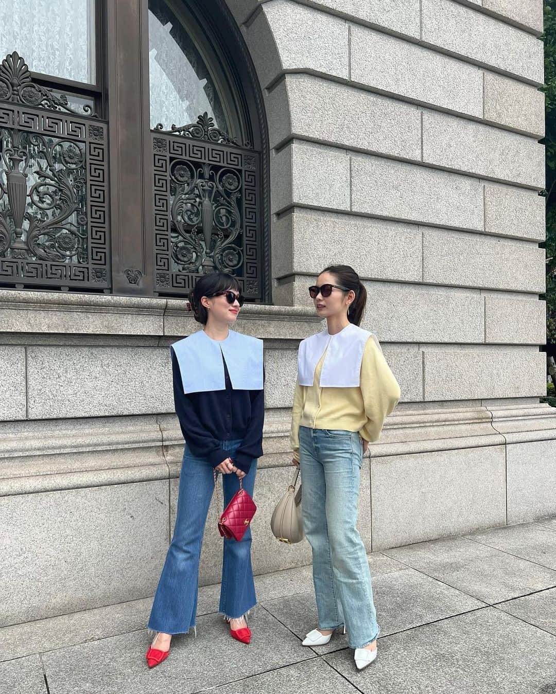 のインスタグラム：「. @neuem_official 1st collectionの LOOK公開しております✨ 沢山メッセージいただけて嬉しいです。  とっても楽しかった撮影時の オフショットこちらに載せちゃう😙🎞  親友 @misatoy との思い出また増えた♡ 本当にありがとう〜👩🏼‍❤️‍💋‍👩🏼🫶🏽💋」