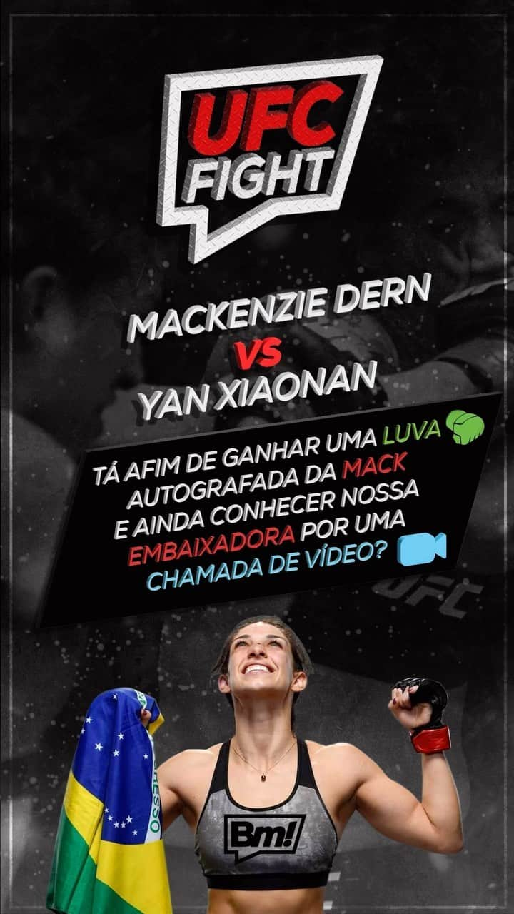 マッケンジー・ダーンのインスタグラム：「Nossa embaixadora vai entrar no octógono no dia 01/10, e para os amantes do #UFC preparamos uma super promoção! 🥊💥 #NaTorcidaPelaMack  A premiação será uma luva autografada pela Mackenzie e uma chamada de vídeo para conhecer nossa embaixadora! Para participar é muito fácil:  1 - Comente seu login de cadastro Betmotion (apenas uma vez) e marque um amigo; 2 - Siga a nossa página;  Lembrando que se você ainda não tem cadastro, corre no link na nossa BIO e faça agora!  ⚠️ Promoção válida apenas para maiores de 18 anos!  O sorteio vai rolar no dia 03/10, então fique ligado nos nossos stories, vamos passar as infos sempre por lá!  #MackenzieDern #UFC #Betmotion #EntreParaGanhar #FightNight #TeamMackenzie」