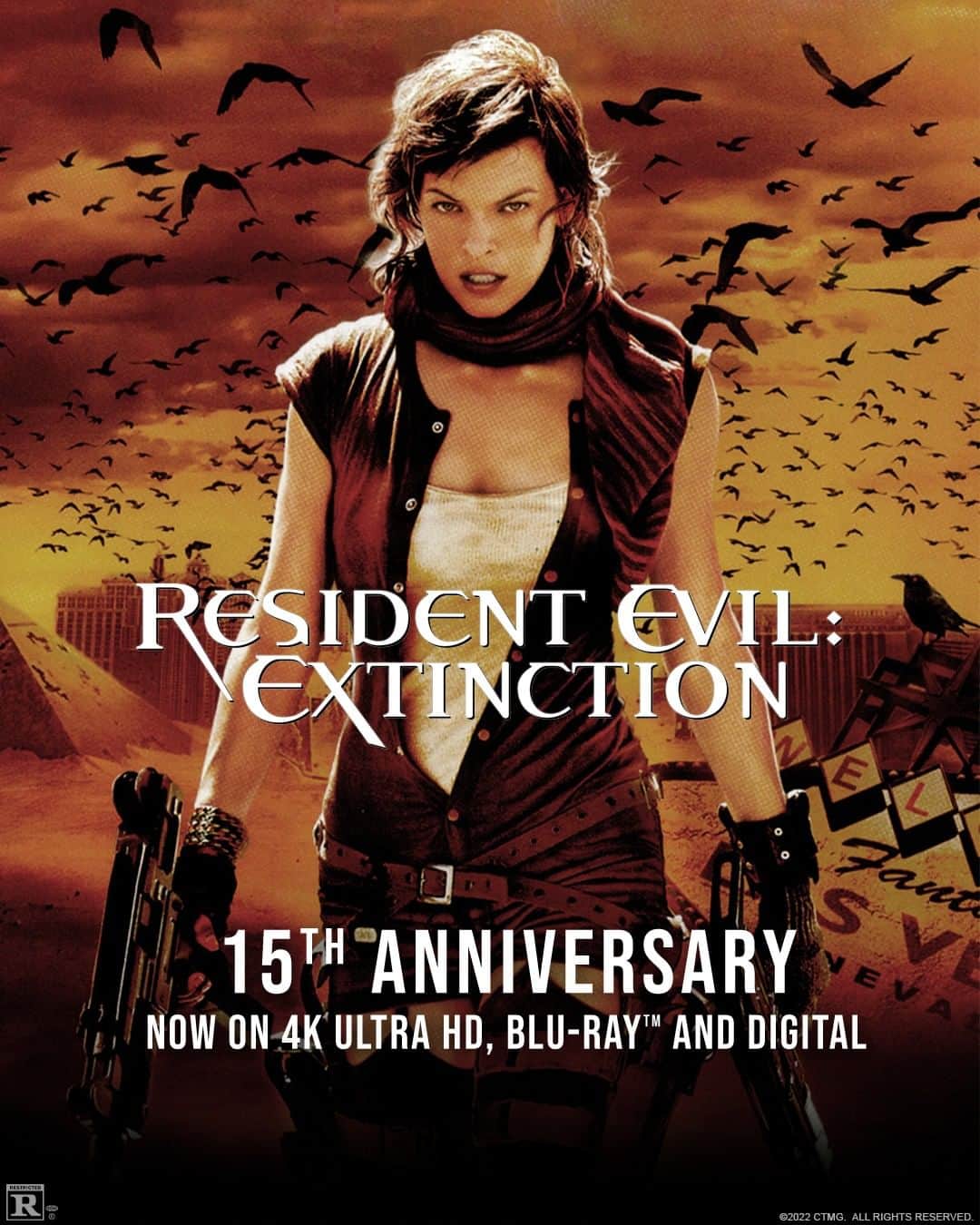 Resident Evilのインスタグラム：「Fifteen years ago today, #ResidentEvil: Extinction took the fight to the desert. Relive the epic adventure now on disc and digital.」