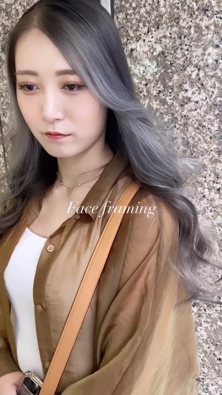 HairStyle_by.PuraVida長澤圭佑のインスタグラム：「フェイスフレーミングカラー♫  #ブリーチカラー⠀ #ヤバいカラー屋さん ⠀ #ヤバカラ⠀ #hair⠀ #haircolor⠀ #梅田美容師⠀ #梅田美容院⠀ #大阪美容師⠀ #大阪美容院⠀ #梅田 #フェイスフレーミング #フェイスフレーミングカラー」