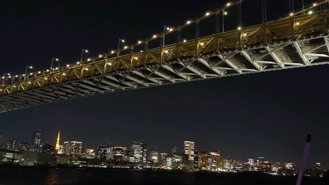 為末大のインスタグラム：「Tokyo bay cruise   #tokyo  #rainbowbridge  #レインボーブリッジ」