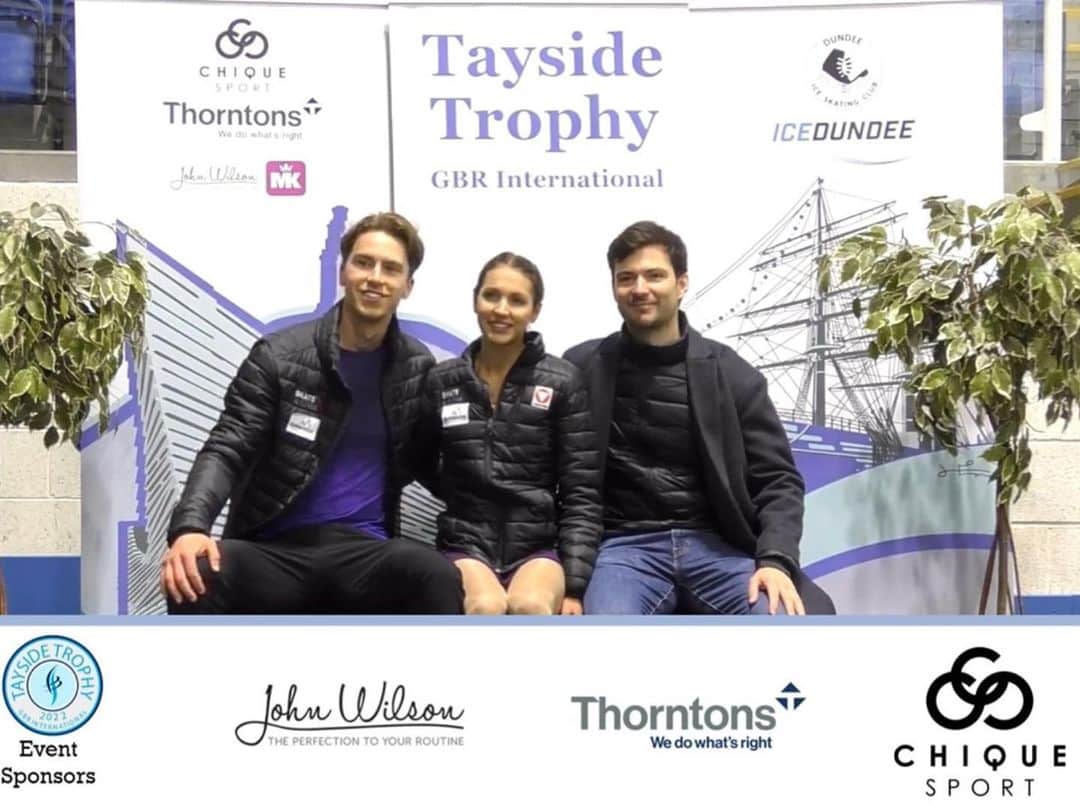 セヴェリン・キーファーのインスタグラム：「Congratulations for a fantastic international debut to @sophia_schaller_00 and @livio_ivo at Tayside Trophy. Minimum technical points in the free skate for worlds in the bag. Back to work tomorrow! @skateaustria @eisteamsalzburg @brunomarcotte @ju_icy87 @violette_ivanoff @miriam_ziegler」