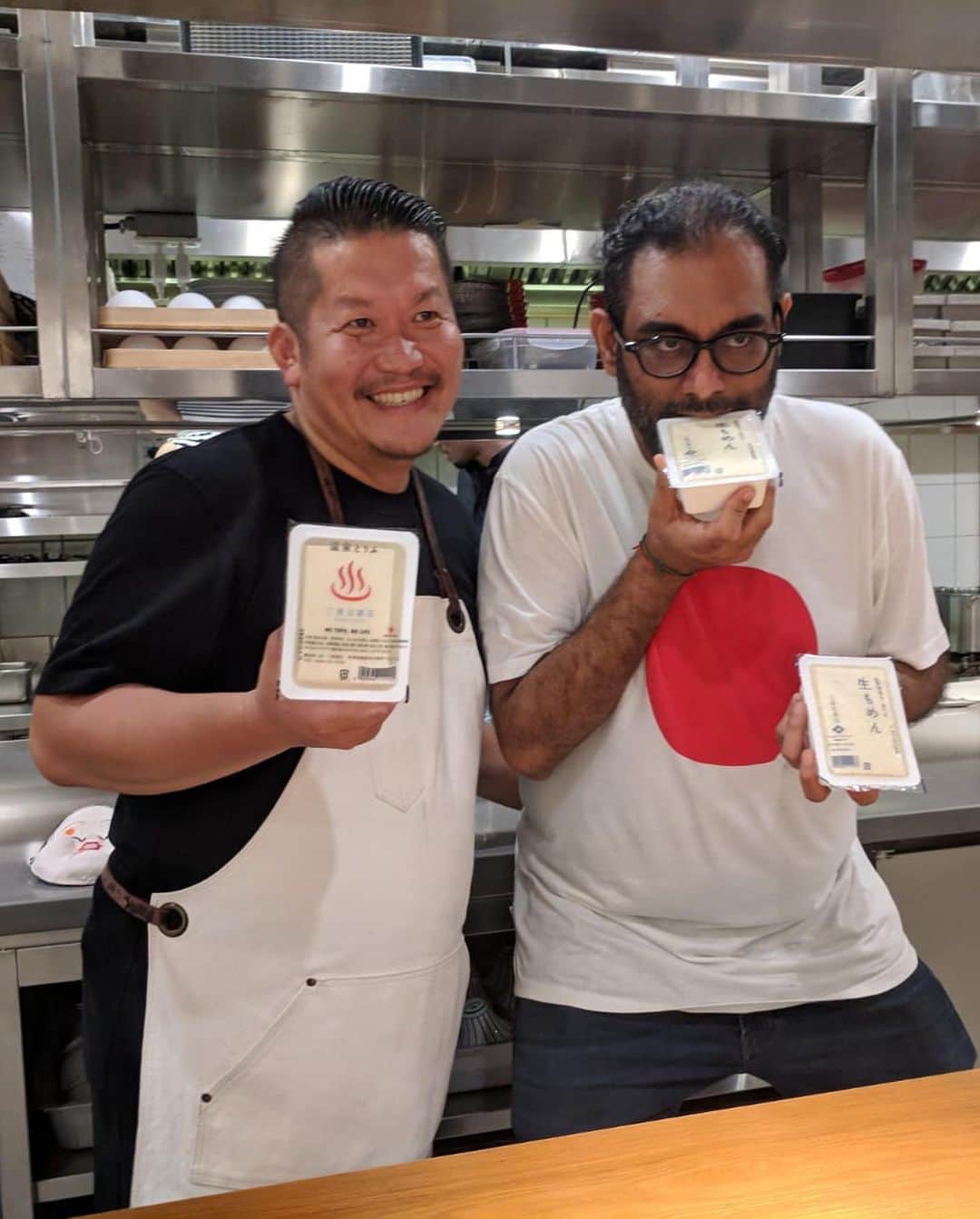 FukuyamaGoh さんのインスタグラム写真 - (FukuyamaGoh Instagram)「Sometimes we don’t have to be  blood  brother .. when u have brother called @goh_f I an honoured and lucky to have met you in person .. (@boris_eats thanks for this)  We translated in google, we did put savory ice cream in sweet and sweet in savory .. most of my menu came from 12 times of GOHGAN and I must say I owe it to you when I wanted to cook in 🇯🇵, u gave me space and insight and connected me to Japanese culture and craft . I still remember my first meal at your place it was just u and few of ur chefs cooking from your heart in 2013 .. 10 years u didn’t change ur smile ur warm hearted love and happy energy is what makes u GOH  Today we have matured in our cooking u have finished a unimaginably 20 years of being La Maison de la nature GOH .. and now it’s time for being just GOH … and sometimes GOHGAN..  #lamaisondelanaturegoh #goh ##gohgan #gaggan」10月18日 12時30分 - goh_f