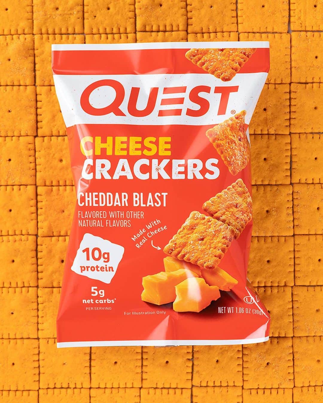 questnutritionさんのインスタグラム写真 - (questnutritionInstagram)「DOUBLE TAP to welcome the Quest Cheese Crackers! 💪🧀🍘 These savory, delicious, & athlete-worthy protein Cheese Crackers are bursting with real cheese flavor & have the kind of crunch you crave - 10g protein & 5g net carbs per bag. 😋😍🔥  AVAILABLE NOW online & in stores at @Target, & @Walmart. 💯 #OnaQuest #QuestCheeseCrackers #QuestNutrition #CheeseCrackers」10月18日 22時04分 - questnutrition