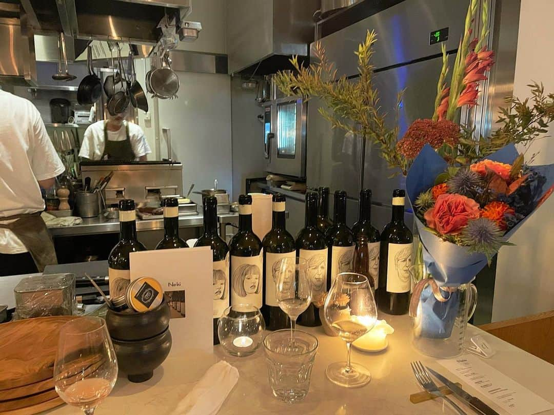 高橋まりのインスタグラム：「What a cozy place I have no regrest at all to choice this restaurant @neki_tokyo   lovely night for celeb my bf's BD🕯  #neki」