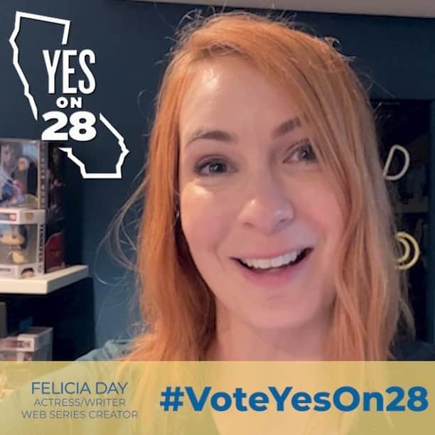 フェリシア・デイのインスタグラム：「If you are in CALIFORNIA! PLEASE vote YES on Prop 28. It's for the kids! It's for the arts! It's important! <3 @VoteYesOn28」