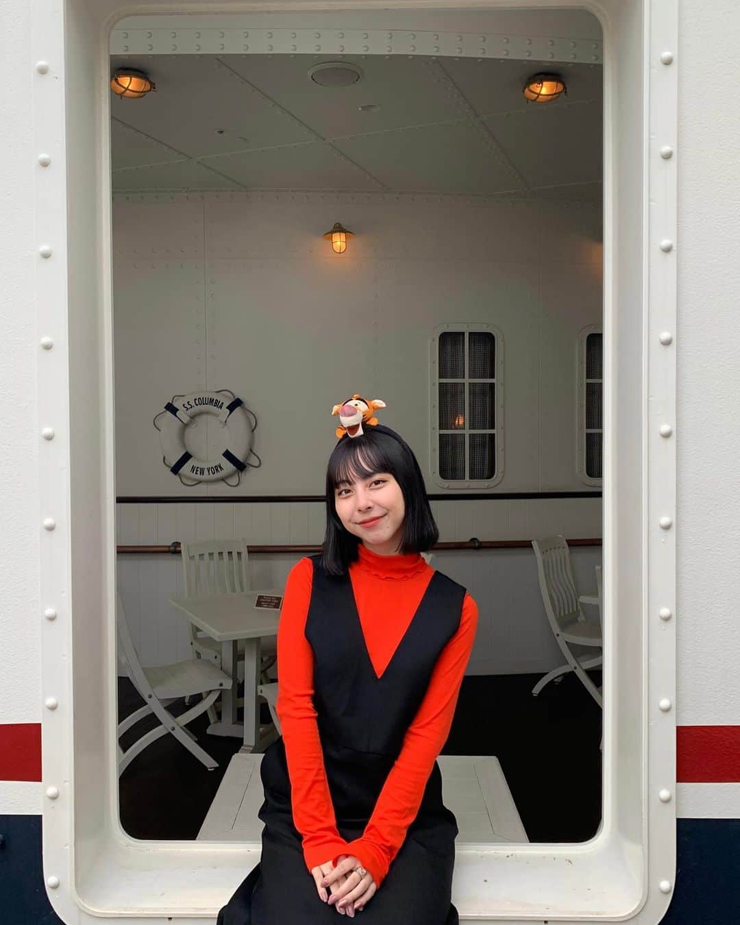 遠藤愛のインスタグラム：「🐯❤️‍🔥 #ディズニー #ディズニーシー #ディズニーコーデ」