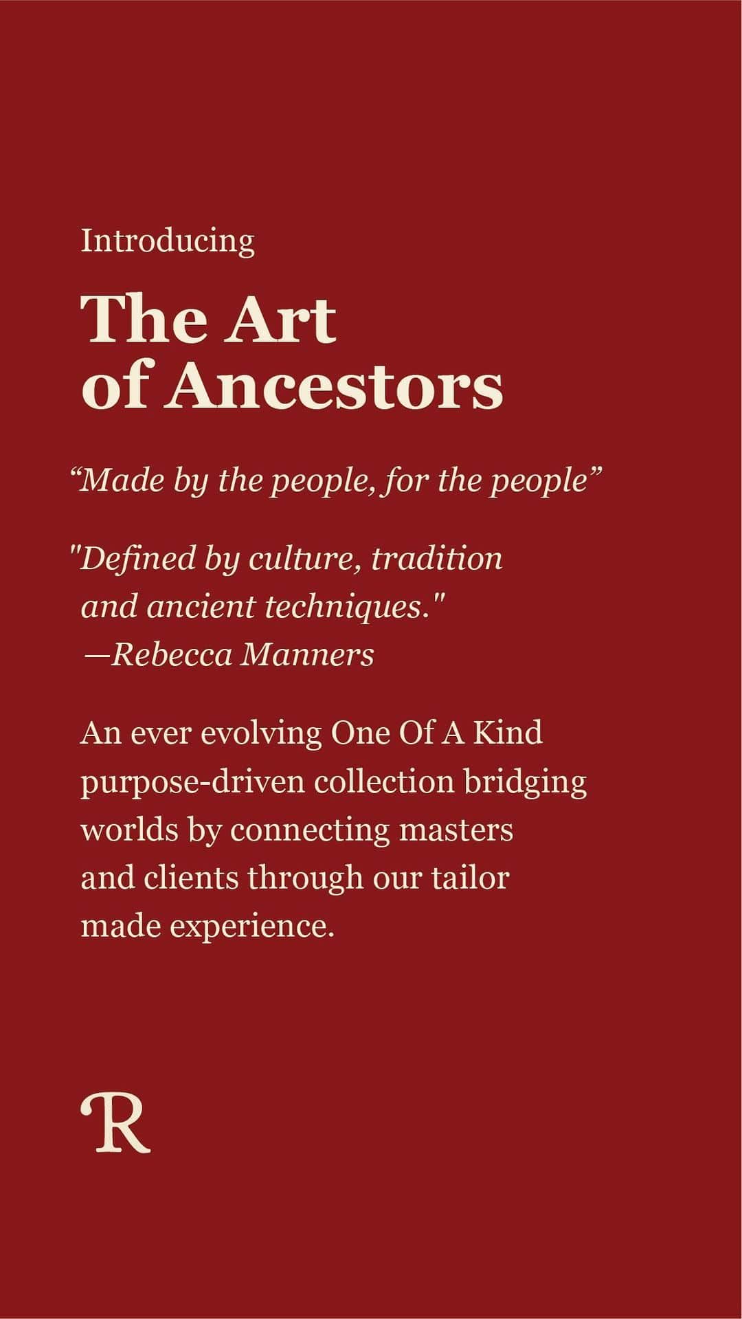 ベックスロックスのインスタグラム：「✨The Art Of Ancestors ✨  “MADE BY THE PEOPLE, FOR THE PEOPLE” ⠀⠀⠀⠀⠀⠀⠀⠀⠀ An ever evolving Limited Edition purpose driven  collection bridging worlds, connecting masters and clients through co-creation.  ⠀⠀⠀⠀⠀⠀⠀⠀⠀ A celebration of ancestral craft and indigenous wisdom to preserve ancient traditions whilst supporting livelihoods.  Each piece is authentically and transparently hand made for you through our tailor made bespoke experience limited to 10 pieces per month.  We buy each hand loomed textile directly from indigenous communities in the remote island of Sumba, Indonesia, hand finished by our master carvers and expert tailors in Bali with 5% of the proceeds going back to the Sumba Foundation to relieve poverty and support children through education.  Delivered with love with a storybook explaining our give back, process and the profound symbolism behind each piece with a signed certificate of authenticity.  Defined by culture, tradition and ancient techniques. I believe in quality over quantity,  bringing you real stories and collectors pieces to support livelihoods and preserve indigenous wisdom that is devastatingly being lost,”  —Rebecca Manners  Bespokely Yours.  Now available online at www.rebeccamanners.com   For more info DM or what’s app our concierge service in bio.  . . . . #Theartofslow #tailormade  #indigenoustextiles  #tribes  #artisanmade #consciousfashion  #culture  #madeinindonesia  #trusttheprocess #slowfashion  #brandswithpurpose  #purposedrivenwoman  #custommade  #textileart  #artcollector  #naturaldye  #sustainabledesign」