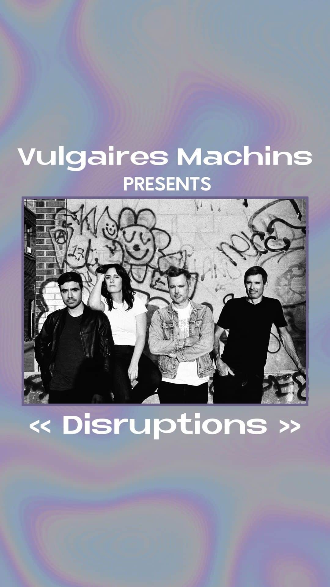 SOCANのインスタグラム：「After 12 years of recording silence, the important Quebec punk-rock band Vulgaires Machins is back with its signature protest songs with heady refrains and jubilant riffs. On Disruptions, the band’s eighth album, the quartet demonstrates that it is possible to evolve and reinvent yourself musically in order to avoid repeating what you’ve done before, ultimately remaining relevant to your era. #canadianmusic #quebecmusic」