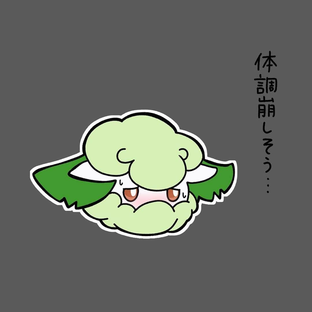 岡本りんのインスタグラム：「#ポケモンネガティブ図鑑 No.546 モンメン 「体調崩しそう…」 #ポケモン #ネガティブ #ポケットモンスター  #モンメン  #ダイパリメイク  #ダイパ #ポケモン25周年  #ポケモンデー #ロケット団  #ピカチュウ #ピカチュウ大量発生チュウ  #可愛い #イラスト #おうち時間  #pokemon #pokemonart   #negative  #poketmonsters  #pocketmonsters」