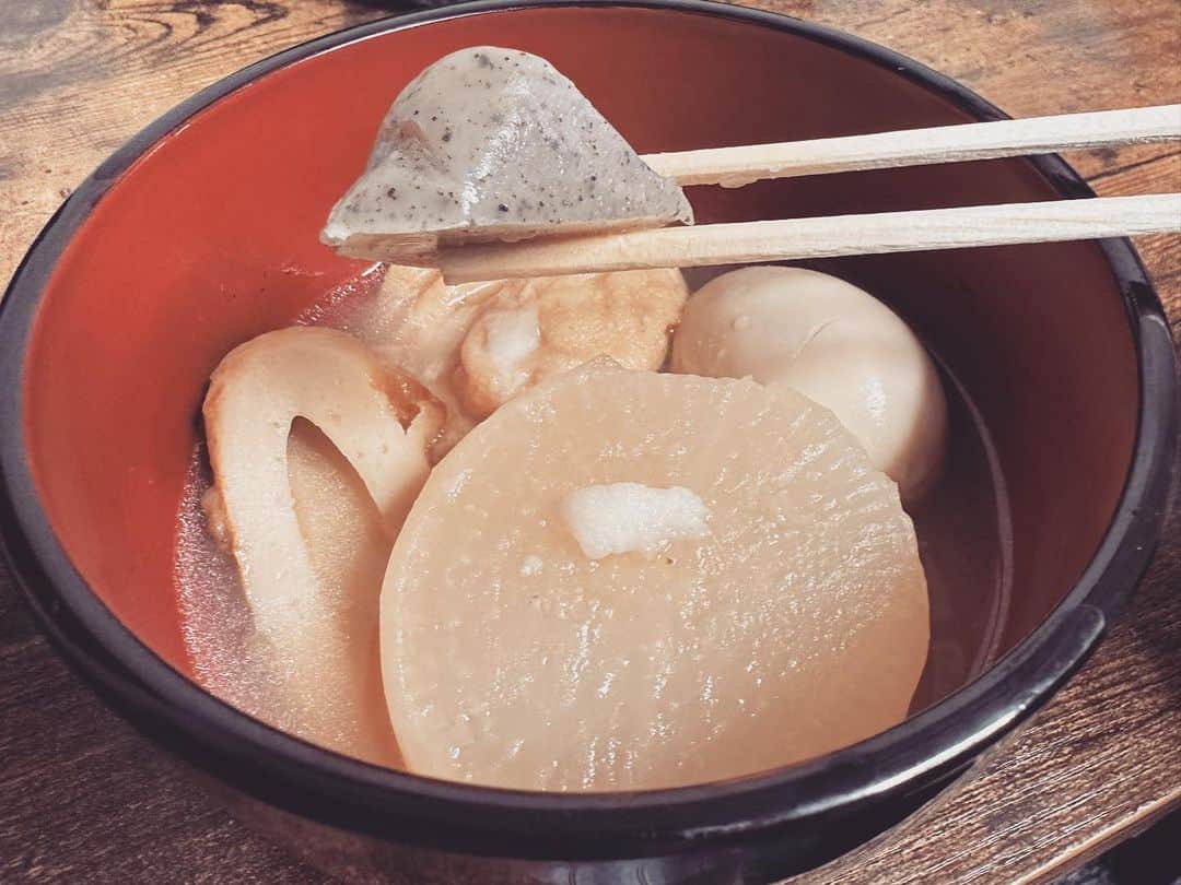 マサイのインスタグラム：「スタッフ（ガガ）が作ったおでんがおいしかった🍢」