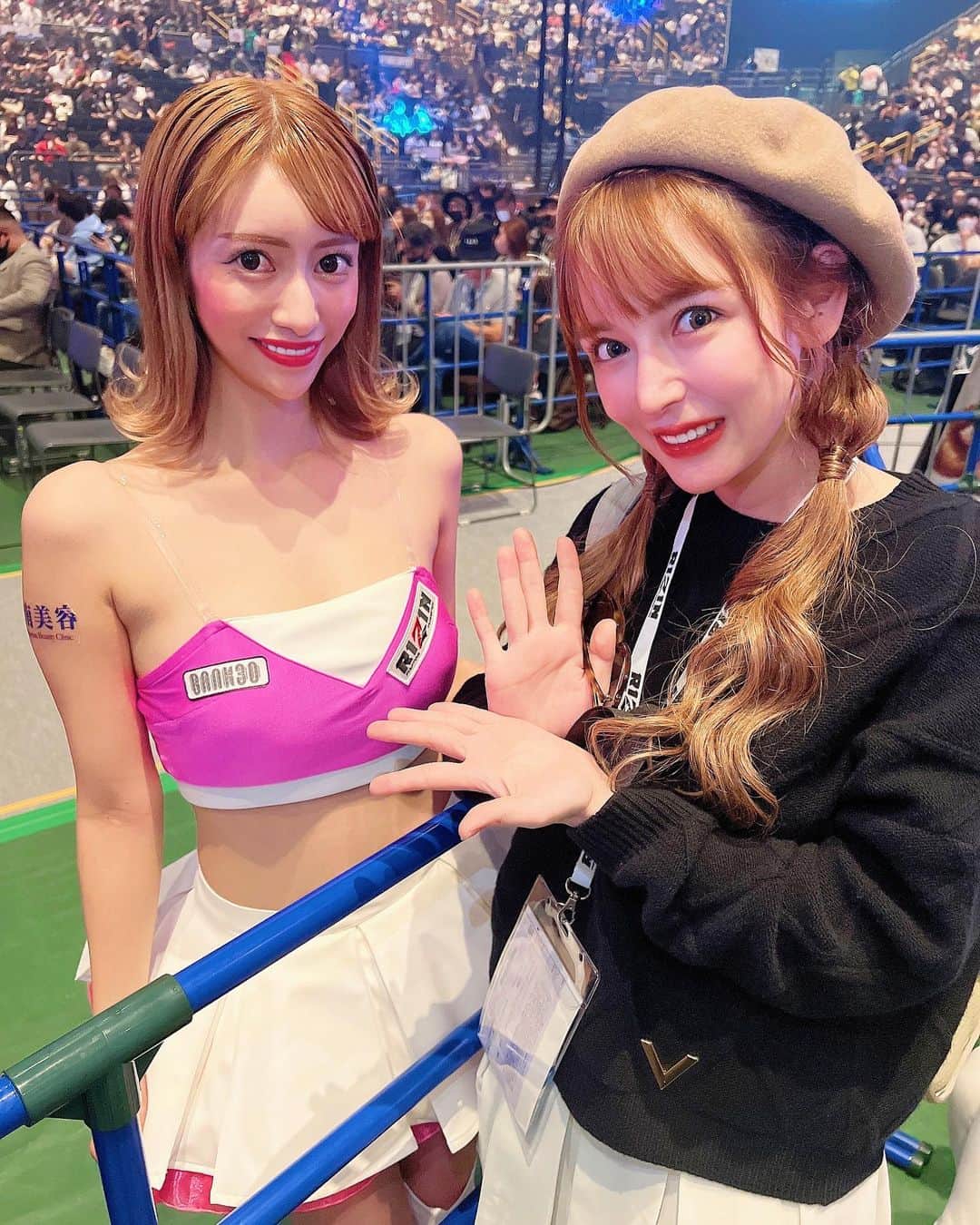 進撃のノアのインスタグラム：「RIZIN GIRL 2022 デビュー戦の応援に❤️ #rizin  #rizinガール  #2022 #ランス #ひなのちゃん」