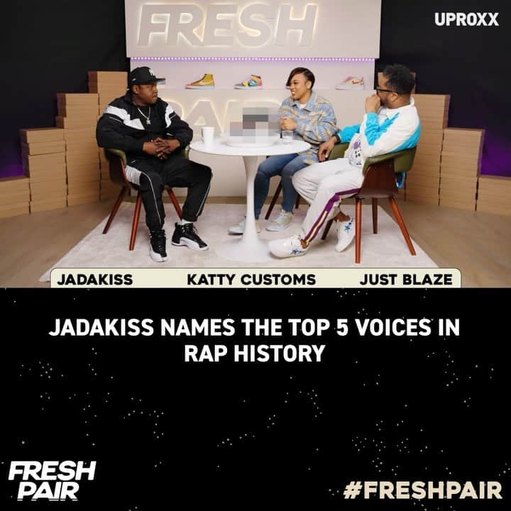 ジャスト・ブレイズのインスタグラム：「#FreshPair Ep. 1 w/  me and @kattycustoms will be live in less than 24  hours!  In this clip,  @jadakiss lists his top 5 voices in hip hop. Link to full preview  in bio!!」