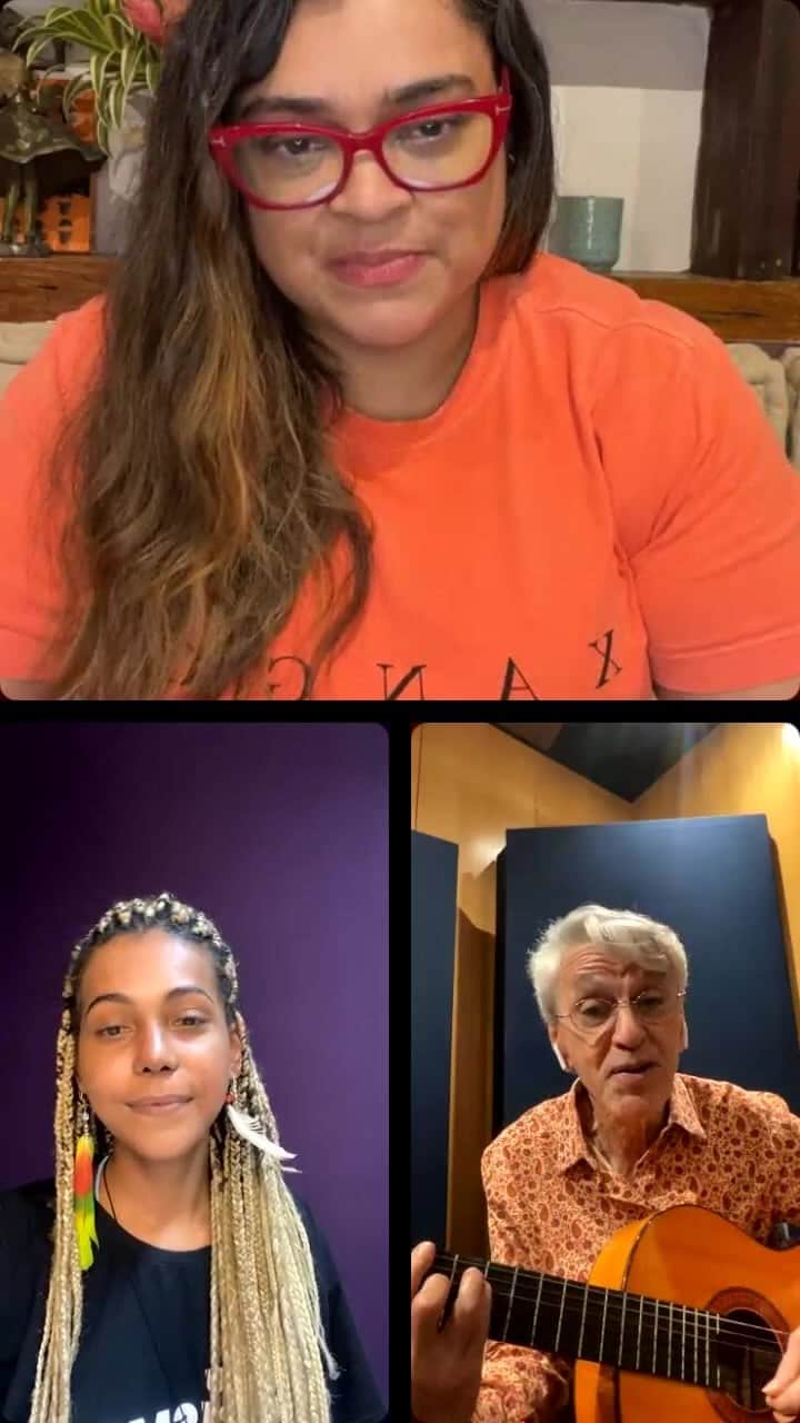 Preta Gilのインスタグラム：「Obrigada @danieli.balbi por sua força inspiradora !!! Obrigada meu amado tio @caetanoveloso os queridos @mundopedrofernandes @isuperio @midianinja pela participação !!!!」
