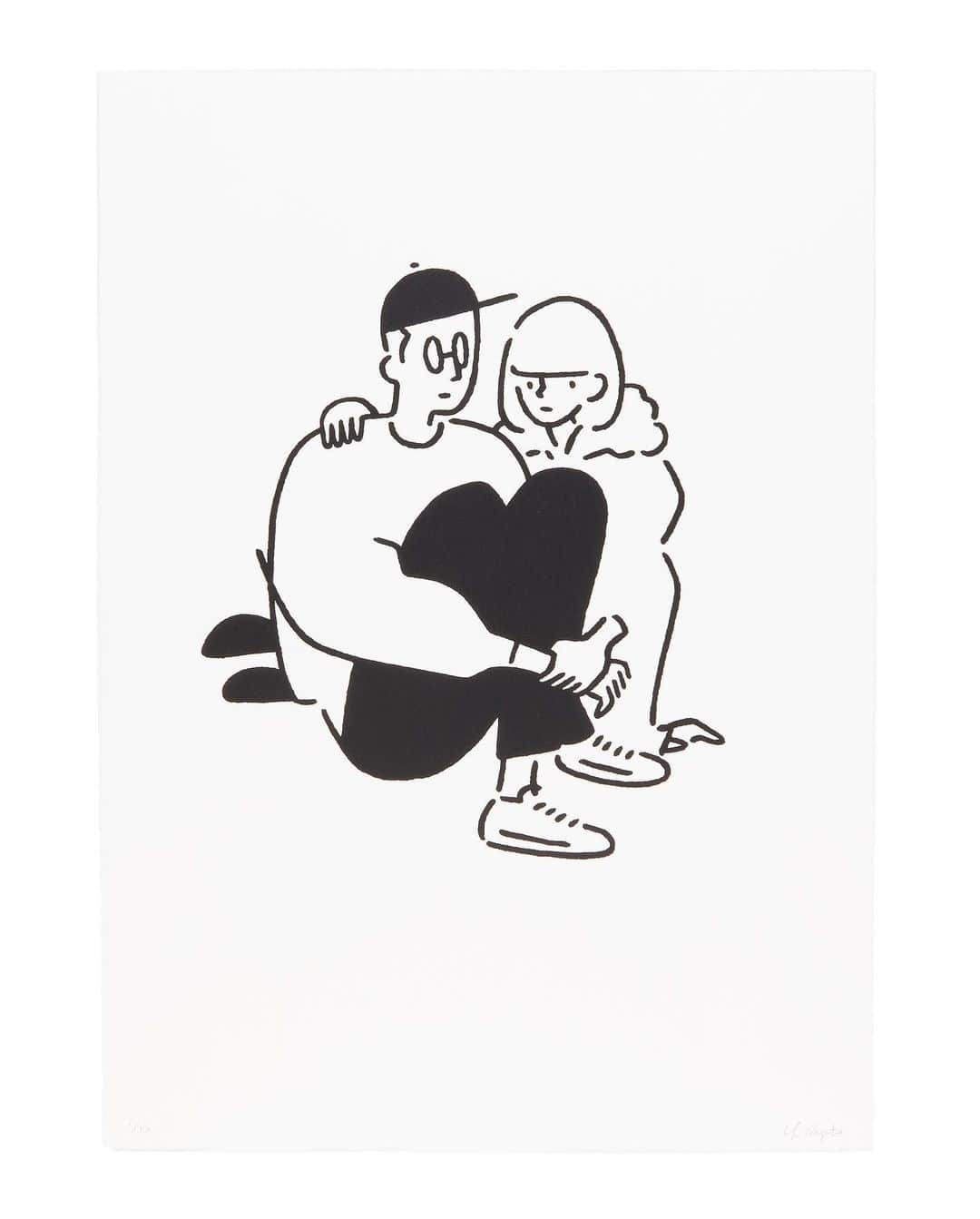 Yu Nagabaのインスタグラム：「Yu Nagaba print available now at 4BYSIX.com ❤️  Edition of 50 42 x 59cm Screenprint 300 gsm Somerset satin rag paper Hand signed and numbered」