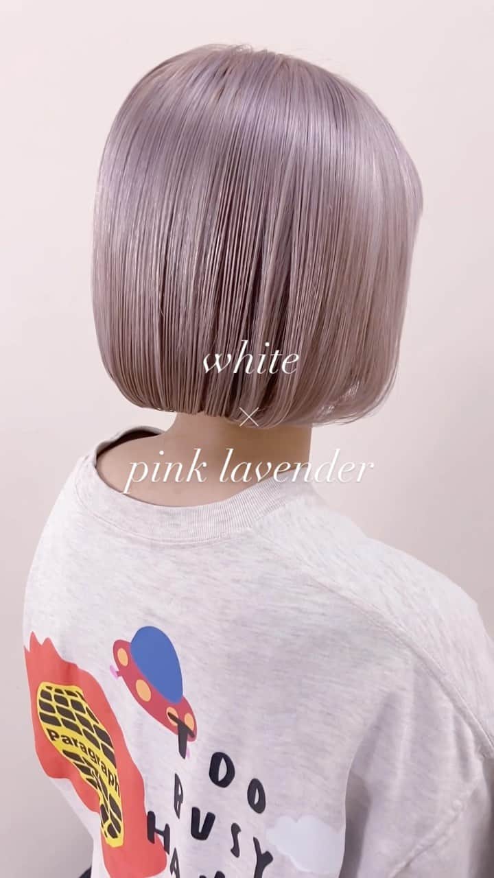 HairStyle_by.PuraVida長澤圭佑のインスタグラム：「ホワイトピンクラベンダーカラー✨  うすーいカラーが可愛いよね  #ブリーチカラー⠀ #ヤバいカラー屋さん ⠀ #ヤバカラ⠀ #hair⠀ #haircolor⠀ #梅田美容師⠀ #梅田美容院⠀ #大阪美容師⠀ #大阪美容院⠀ #梅田 #ホワイトカラー #ピンクカラー #ラベンダーカラー #pink」