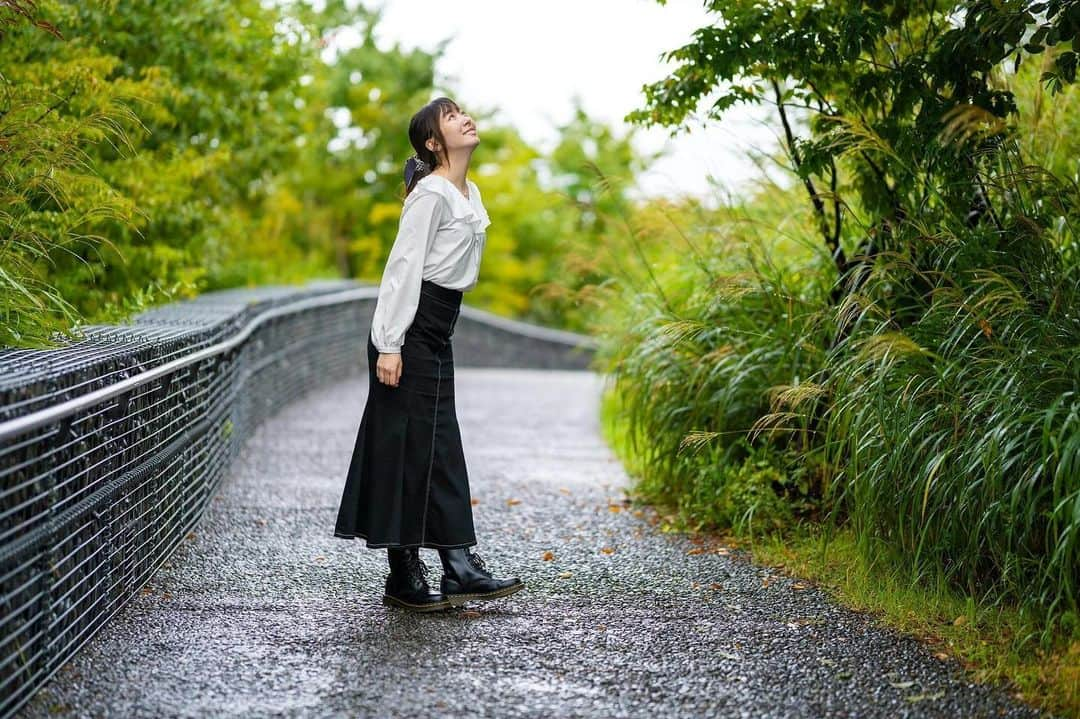 熊谷知花のインスタグラム：「雨止んだ！の時🌂」