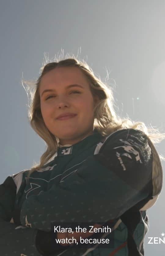 ゼニスのインスタグラム：「#MomentInTime: For the Cooper X Prix Moment in time, @klara_rx from ABT Cupra team took her the prize for her incredible series debut during and her first podium.」
