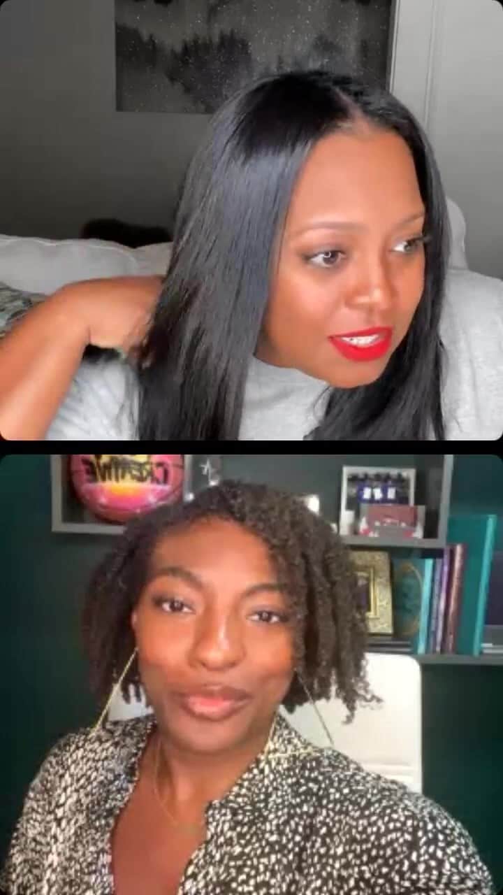 ケシア・ナイト・プリアムのインスタグラム：「Find out what I’m working on and who makes my favorite red lipstick!!💋  It was great talking to Jessica & the ladies of @blackwomenfilm」