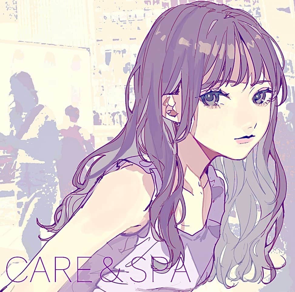 柳すえのインスタグラム：「ロングヘア  Mili CARE＆SPAさん サイト用イラスト🖼」