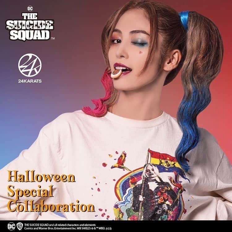楓さんのインスタグラム写真 - (楓Instagram)「The Suicide Squad×24Karats Halloween Special collaboration❤️💙  10.1 ONSALE:)」9月29日 18時34分 - kaede_