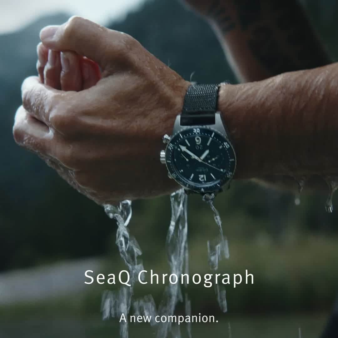 のインスタグラム：「#JustUnveiled  World premiere for a true original! We present: the new SeaQ Chronograph. Our first diver's watch with short-term measurement – and plenty of spirit of adventure. Proud to be the Original.  #GlashütteOriginal #GlashuetteOriginal #ptbto #GermanWatchmakingArt #newrelease #novelty #SeaQChronograph #Spezialist #OutdoorWatch #Chronograph」