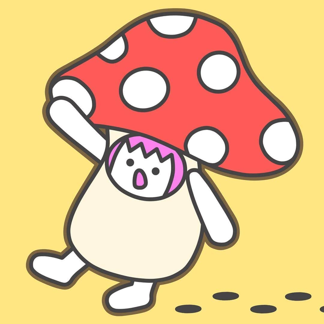 松下千紘のインスタグラム：「🍄🍄🍄   #かまぼこまあや  #いらすとぐらむ  #いらすと  #イラストグラム  #イラスト #きのこ」