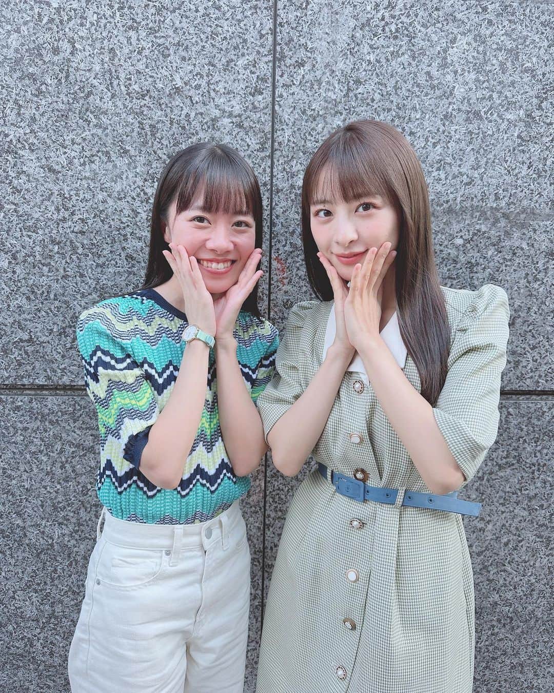 のインスタグラム：「#9月 最終日。偶然会えた小太刀さん🌱🤍(@mizuki5180 ) ハッピーな締めくくり🐗✨  ジャパニーズアイス櫻花も行けて最高です🍨🌸 @japanese_ice_ouca   今回は、牛乳・さつまいも・櫻小豆！ 小太刀さんは、私が気になって迷ってた チョコチップミントも選んでくれてて 一口食べたんだけど あまり食べたことのない品のあるチョコチップミントで これは好きになるよ！！ 食べたことない方は、ぜひ食べてみて🤤  そして、偶然 小太刀さんの好きな色のグリーンのお洋服着てた💚 こちらも最近ゲットしてお気に入りしてる #REDYAZEL 👗 . #me#アイスクリーム」