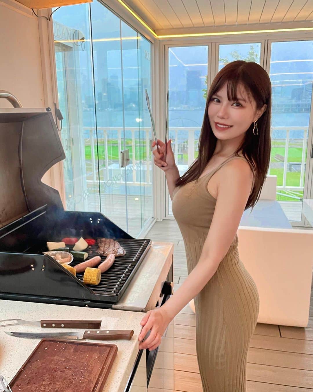 プラネットオシリスのインスタグラム：「. 冷暖房完備のBBQ🍖 快適すぎた🤣🫶 . . #バーベキュー#都内bbq#bbq #キラナリゾート豊洲#KIRANAHRESORTTOYOSU」