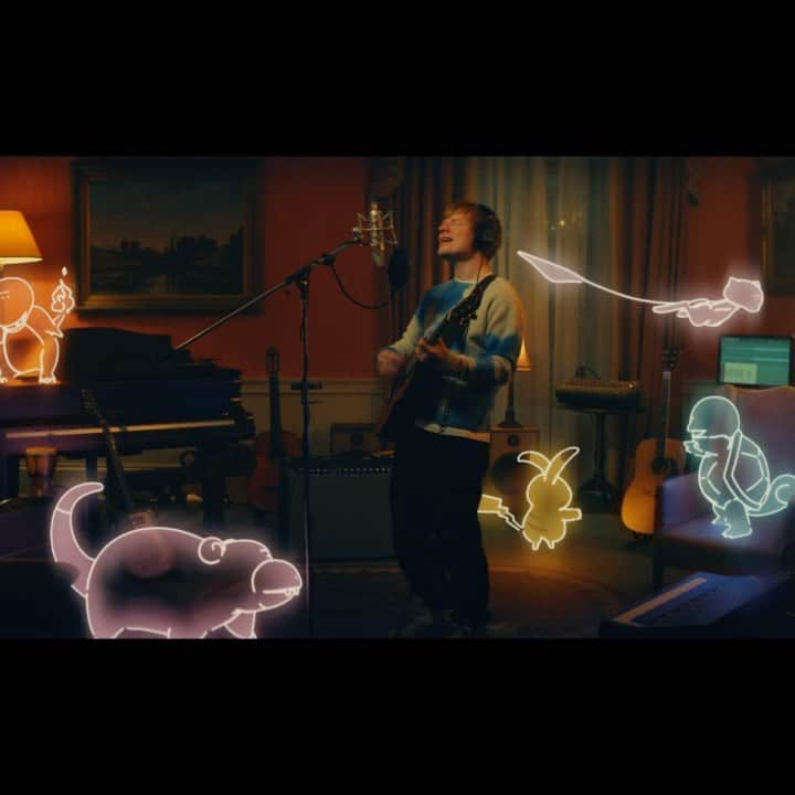 Yu Nagabaのインスタグラム：「Celestial / Ed Sheeran  Produced by Genki Kawamura, Masami Hatanaka  Director: Yuichi Kodama  Character Design: Yu Nagaba  CG Animation Production: MORIE Inc.  VFX Production: Khaki  Production: AOI Pro.  Animation Production: ENISHIYA Inc.  @teddysphotos @pokemon @pokemon_jpn」