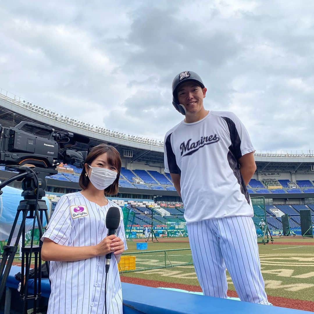 小尾渚沙さんのインスタグラム写真 - (小尾渚沙Instagram)「千葉ロッテマリーンズ応援番組『MARINES FREAKS』⚾️  ファームの本拠地 #ロッテ浦和球場 に行ってきました〜💪🏼  #西巻賢二 選手を直撃です🎤  ZOZOでの選手インタビューは、プロ５年目の若き主砲 #安田尚憲 選手に、今シーズンフル回転の活躍を見せる７回の男 #東條大樹 投手が登場✨  明日の放送もお楽しみに⚾️  J:COMチャンネル(11ch)で毎月第１・３土曜日、12:30からオンエアです✨  マリーンズ公式YouTubeチャンネルでもご覧頂けますのでぜひ❣️ . . #chibalotte @chibalotte  #MarinesFreaks #zozoマリンスタジアム」9月30日 20時54分 - obi_nagisa