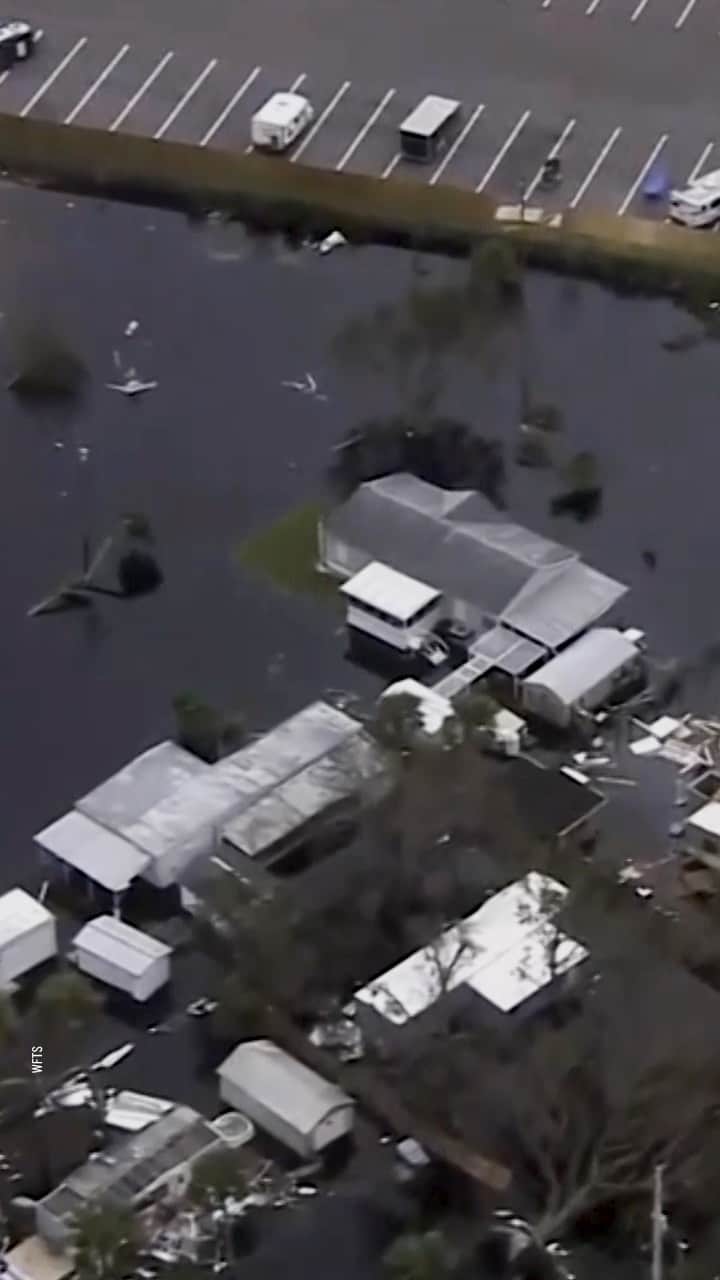 のインスタグラム：「Hurricane Ian wrecked havoc on Florida and Cuba. Here's a bird’s-eye view of some of the damage the areas faced.」