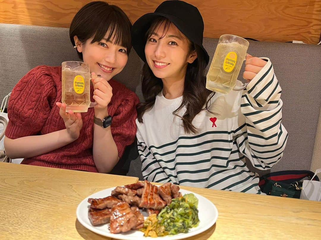 白戸ゆめのさんのインスタグラム写真 - (白戸ゆめのInstagram)「🥩 . お仕事終わりに 系列同期アナウンサーの 坪北アナにも4年ぶり？くらいに会えました🥹💕 . 牛タン美味しかったねえ🐮 . #牛タン #司 #ハイボール #アナウンサー #同期」10月2日 1時09分 - yumeno.s_