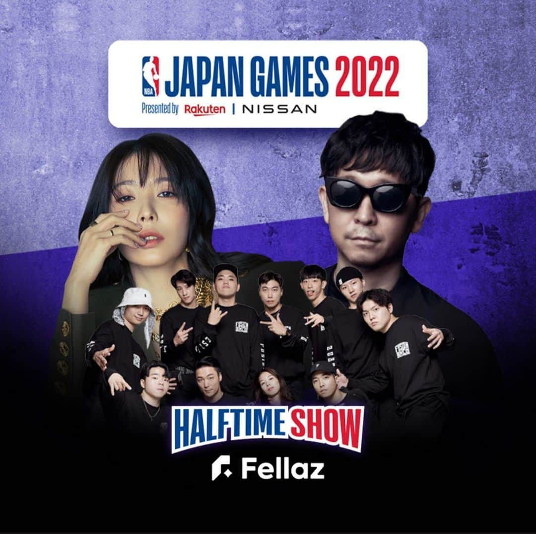 Taku Takahashiのインスタグラム：「今日この後、『NBAジャパンゲームズ2022』（NBA Japan Games 2022 presented by Rakuten & NISSAN）のハーフタイムショーにBoAちゃんと出演します。 楽天TVかYouTubeで視聴してね。 ウォリアーズVSウィザーズの試合、楽しみ！  そして今夜はアフターパーティー！1OAKでFellaz Showdown Tokyo 2022というイベントに出演します。NFTも貰えるので是非遊びに来て下さい。チケットはこちらからゲットしてください→ https://fellaz.io/?p=549」