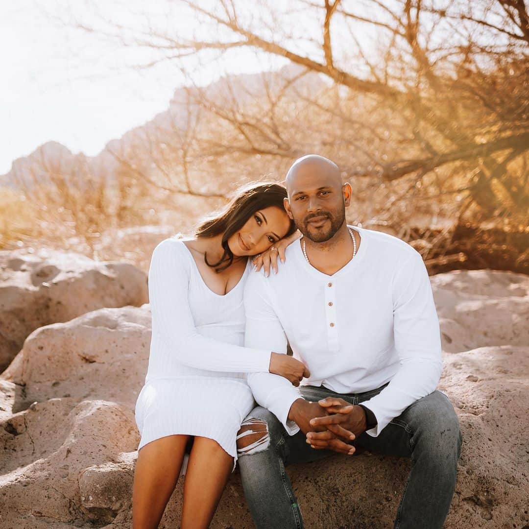 シャイエン・ウッズのインスタグラム：「Happy Birthday, Husband.  We love you so much @ahicks31 ❤️」