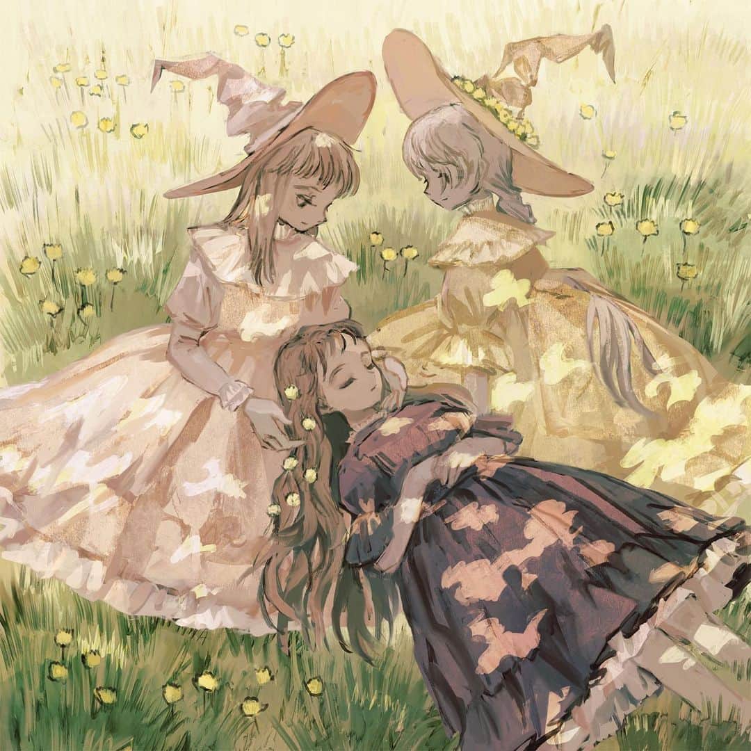 tonoのインスタグラム：「#illustration #witch #nap」