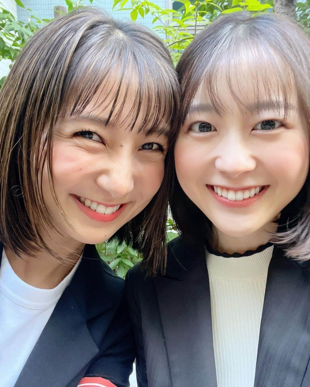 近藤夏子さんのインスタグラム写真 - (近藤夏子Instagram)「.   このまえ、わかばと ２時間ずっと一緒のロケ💗  わらった〜楽しすぎた〜 いや〜、わらった〜🤣💛 　  前髪のシースルー具合が似てますね🧡  らぶ！！  　 　 . #わかば」10月3日 17時30分 - kondokako0804