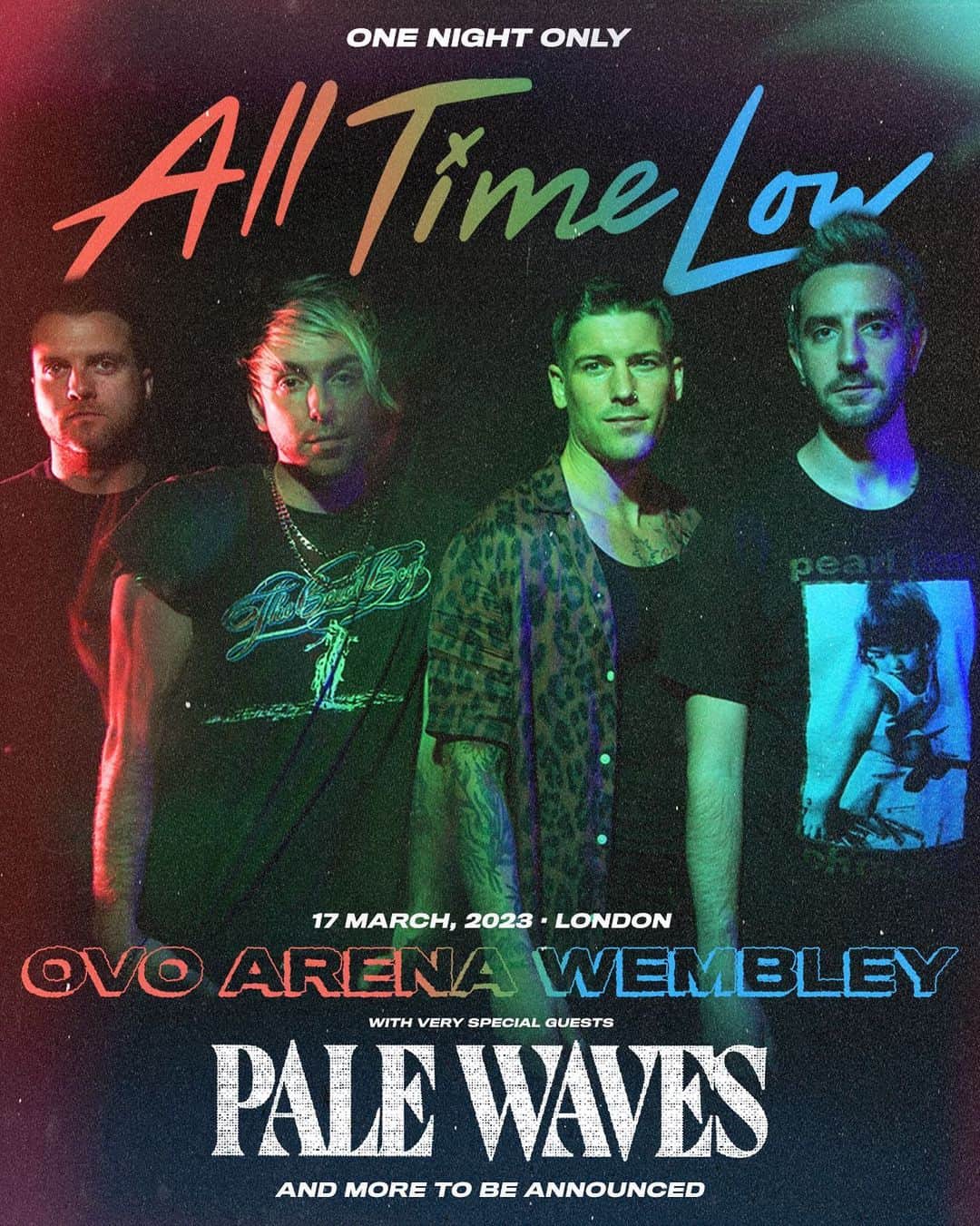 ザッキー・ヴェンジェンスのインスタグラム：「Beyond excited to be playing Wembley Arena again. I cannot wait to see all your beautiful faces 💜 and put on a killer show 🔥🤘🏻 Presale tickets go live at 10am local time tomorrow 🇬🇧 Sign up at atlfutureheartsclub.com and watch your inbox for early access 👊🏻 Can't wait to rock with you London! Cheers 🥂」