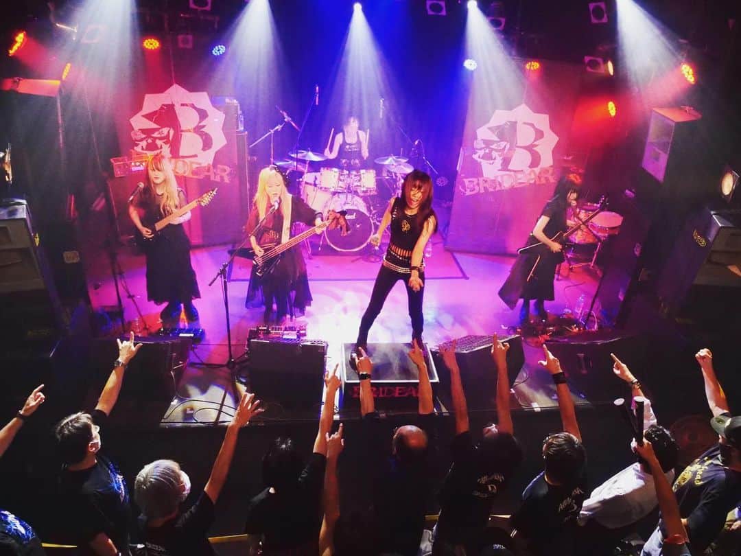 BRIDEARのインスタグラム：「The Soap Girls JAPAN TOUR 2022 10/4(Tue) 新宿MARZ  Thank you @the.soapgirls ❣️  #BRIDEAR #tokyo #thesoapgirls #band #heavymetal #rock #girlsband #japanesegirl  #live #livephotography  #guitar #bass #drum  #vocal  #music #musician #ガールズバンド #音楽」