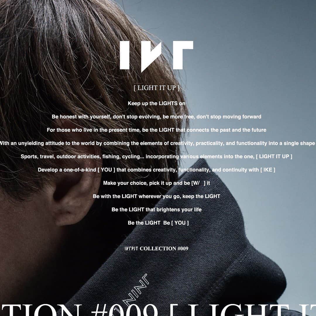 のインスタグラム：「@i_k_e_project_official  COLLECTION #009 ［ LIGHT IT UP ］  本日オーダー受付終了！！  10/5 WED 23:59まで！  @ike1984official  #ike #ike_project #i_k_e  #ike009 #lightitup #アイケーイー」