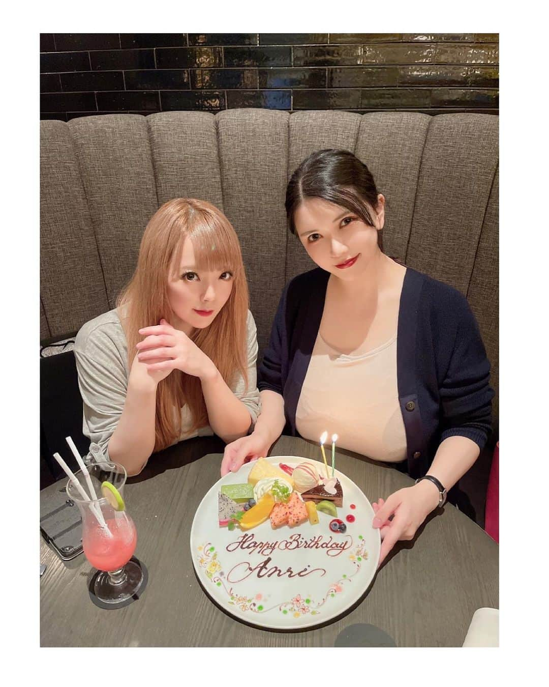 Hitomi（田中瞳）さんのインスタグラム写真 - (Hitomi（田中瞳）Instagram)「ちょっと早めの杏梨(@anri_okita )のバースデーをお祝いしてきたよ🦋 いつも綺麗で面白くて、何より愛がすごい💜忙しい中、そんで雨の中来てくれてありがとう😘毎年毎年、お祝いしようね☺️ #happybirthday #loveyou #happy」10月5日 22時53分 - official_hitomitanaka