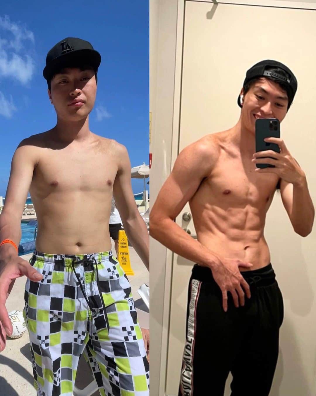 りゅートリックスのインスタグラム：「5 months body transformation🗒 It has been difficult time for me to make new videos and train freestyle this year because of my injury but that can not be an excuse for not working on myself. I took this term as a chance to change my terrible diet and start to take care of my body👊 BRUCE RYU soon? lol  ・ ・  毎年誕生日は何かしら新たな自分で迎えようと心がけてる。去年は予期せず車椅子で誕生日を迎え健康の大切さを知ったので、26歳は「健康体」で迎える事にしました。 大嫌いだった筋トレと、最低レベルだった食生活の改善を数ヶ月続けたら結構変れた！！かな？！ ・ ・ ・ #bodytransformation #bodymake #bodybuilding #筋トレ #筋トレ男子 #腹筋」
