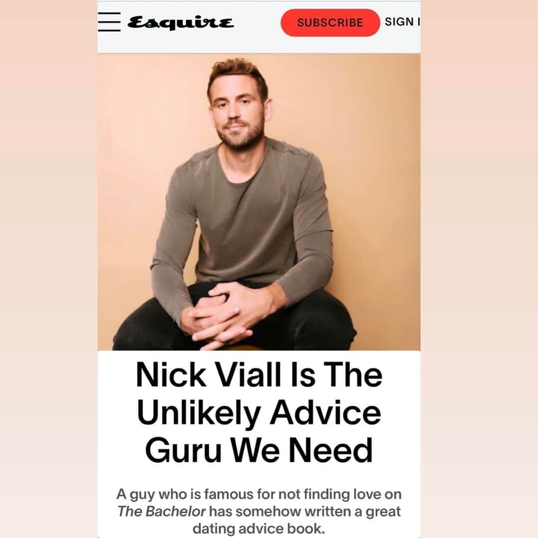 ニック・ビオールのインスタグラム：「Creating something worthy of @esquire has always been a dream of mine. I hope you all take the time to read ❤️」