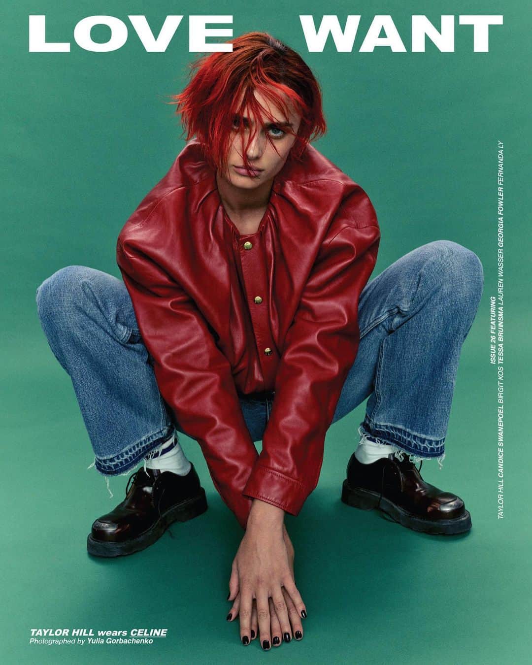 テイラー・ヒルのインスタグラム：「@lovewant cover ❤️🧡🖤 I loved shooting this I had the best time ever, thank you to the incredible team for such a fun day ✨🤗」
