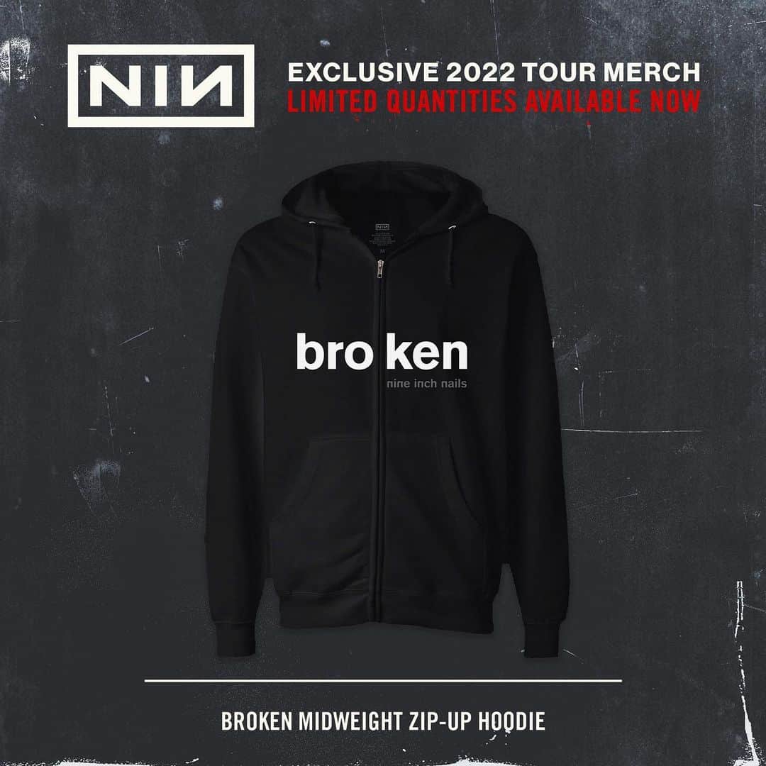 ナイン・インチ・ネイルズのインスタグラム：「Exclusive new designs introduced during Nine Inch Nails’ U.S. and European 2022 tour are available in limited quantities for the first time in the store. Official store link in bio.」