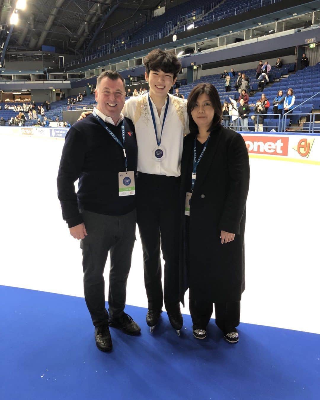 ブライアン・オーサーのインスタグラム：「Congratulations Junhwan Cha on winning Finlandia trophy!  We are so proud of you.  #torontocricketclub #champion」