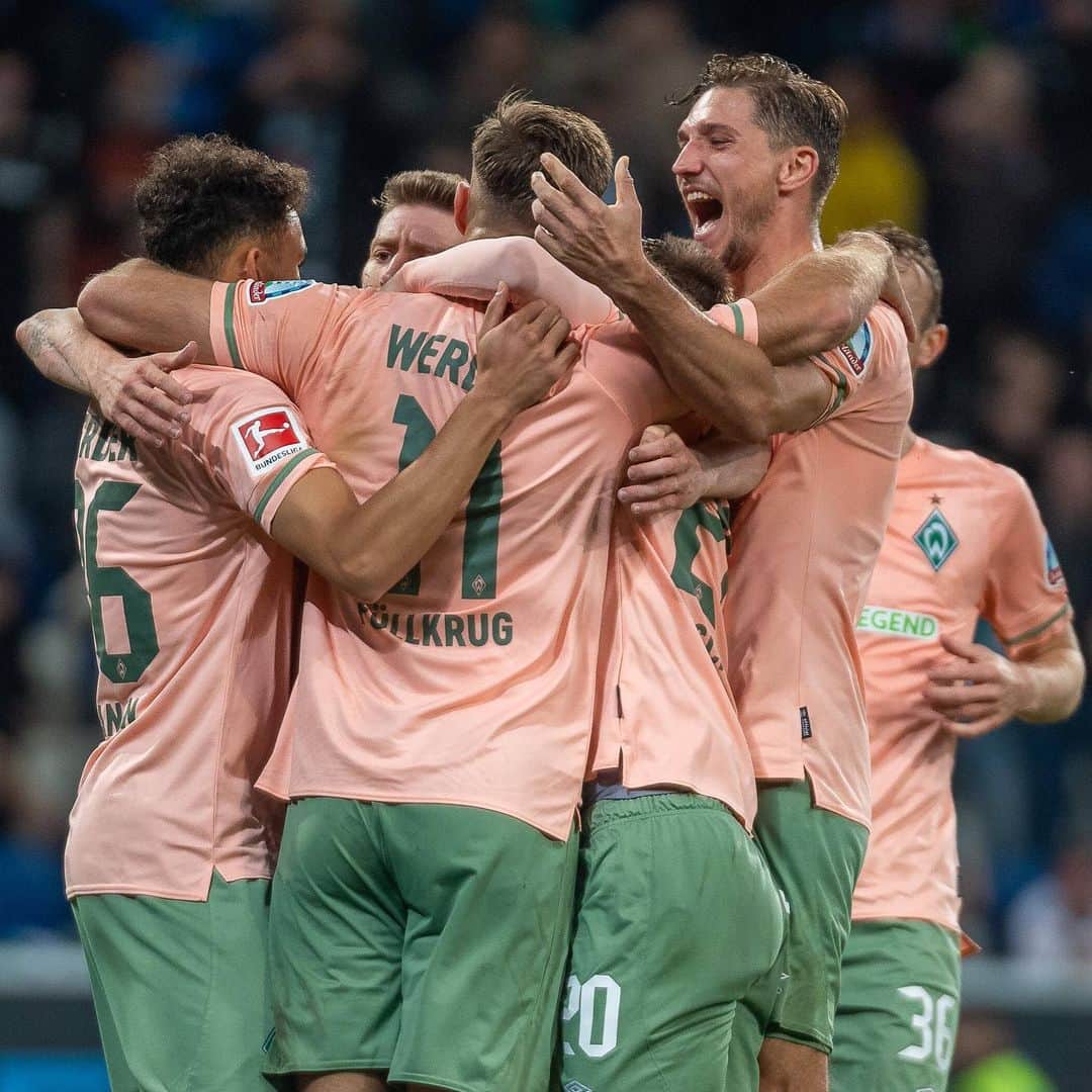 ニクラス・シュタルクさんのインスタグラム写真 - (ニクラス・シュタルクInstagram)「AUSWÄRTSSIEG 💪✅ #tsgsvw #team  ➕3️⃣ @werderbremen」10月8日 6時23分 - nik.stark4