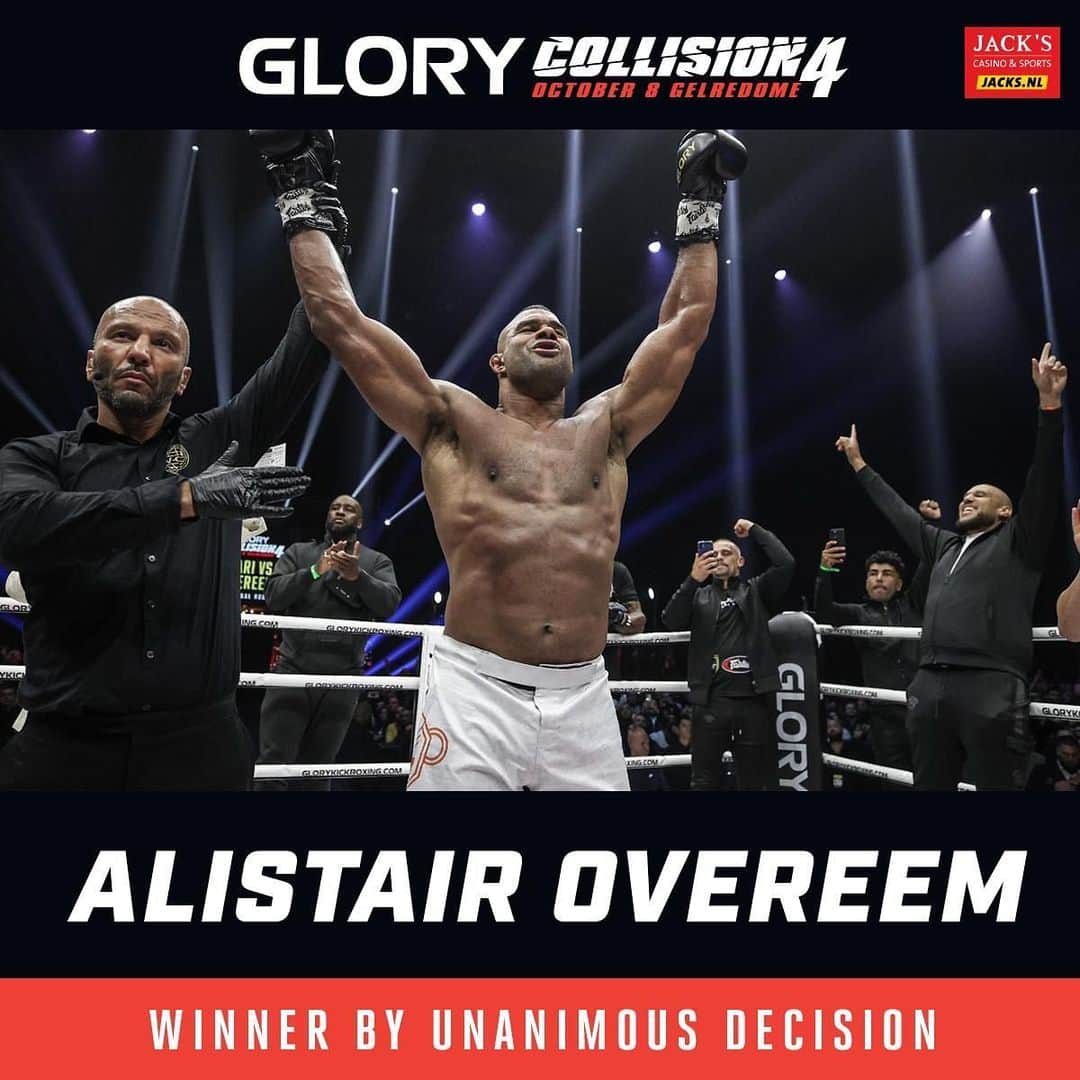 アリスター・オーフレイムのインスタグラム：「🥊 thank you everyone for all the support! Can’t wait to get back in T he gym again.  @glorykickboxing」