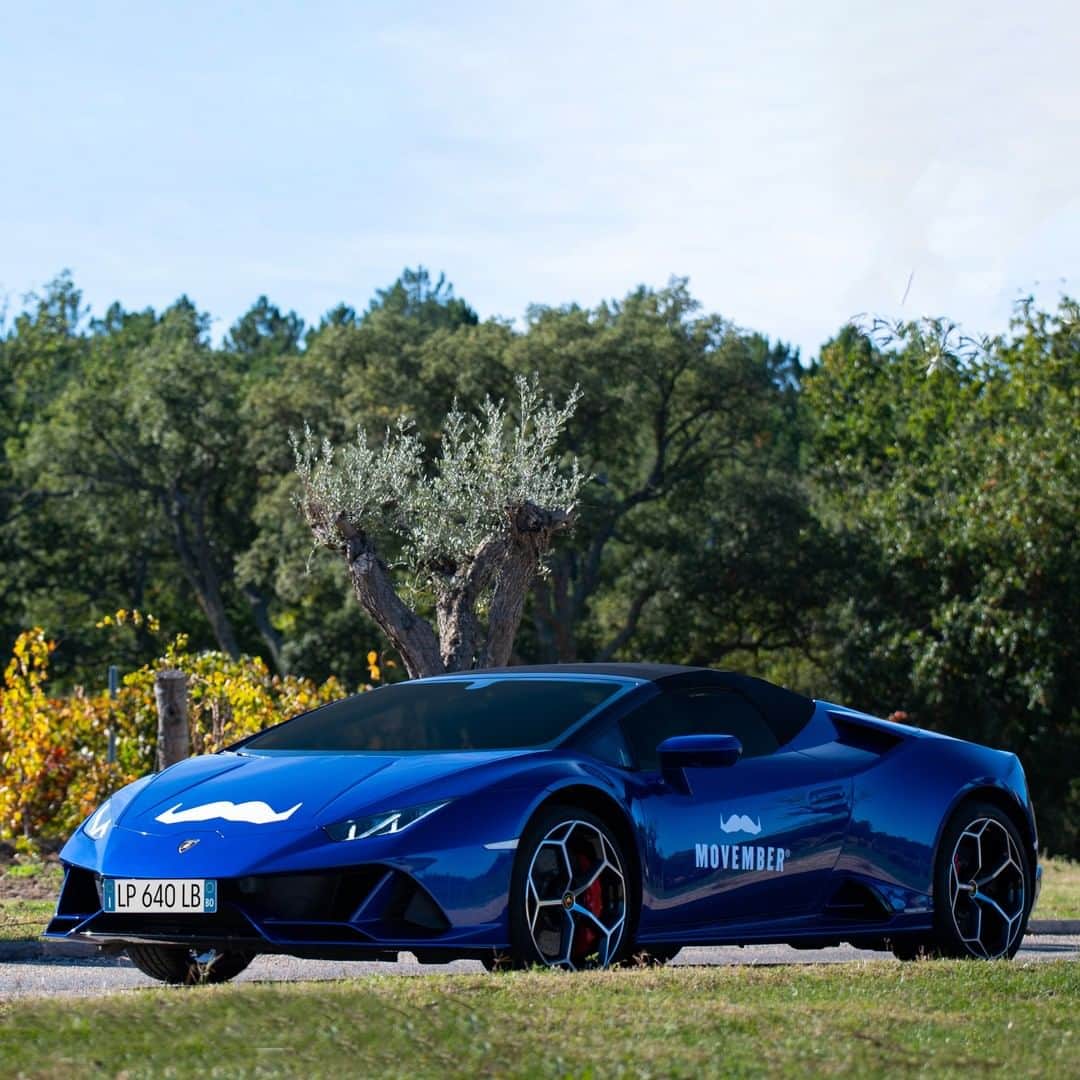 ランボルギーニのインスタグラム：「We love to drive. We love to go fast. But we really love to do it when it means helping an important cause. Today is World Mental Health Day, and we are pleased to invite all our Lamborghini Super Sports Cars’ owners to join us in our Bull Runs to support @movember initiative, the community born to make the difference in mental health & suicide prevention, prostate cancer and testicular cancer. Time to move, for a great movement. Contact your closest dealer for more information about this year’s Movember Bull Runs.  #Lamborghini #Movember #WorldMentalHealthDay __ Huracán STO: fuel consumption combined 13.9 l/100km; CO2-emissions combined 331 g/km (WLTP EU27) Huracán Evo: fuel consumption combined 13.7 l/100km; CO2-emissions combined 332 g/km (WLTP EU27) Urus: fuel consumption combined 12.7 l/100km; CO2-emissions combined 325 g/km (WLTP EU27」